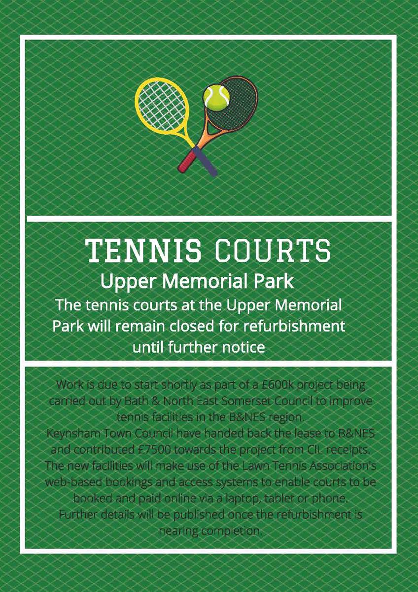 TENNIS COURTS MEMORIAL PARK Keynsham Town Council
